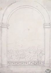 Boog bij de Villa in Poggio a Caiano, 1813